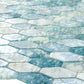 Aqua 11x12 Matte Elongated Hexagon Glass Mosaic Tile (10 pack, 8.6 sq ft/case)