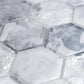 White 12x12 Matte Hexagon Glass Mosaic Tile (10 pack, 9.6 sq ft/case) - Sample