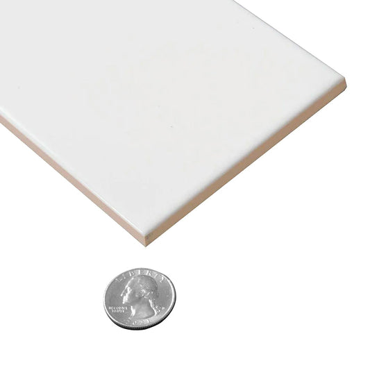 White 4x12 Matte Ceramic Subway Tile (34 pack, 10.4 sq ft/case) - Sample