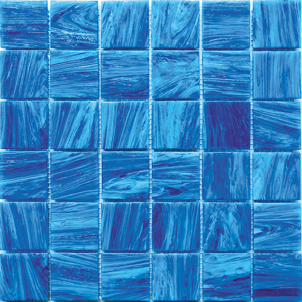 Ultrmarine Blue 12x12 Glossy Uniform square Glass Mosaic Tile (10 pack, 10 sq ft/case) - Sample
