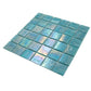 Light Teal Blue 12x12 Glossy Uniform square Glass Mosaic Tile (10 pack, 10 sq ft/case)