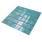 Light Teal Blue 12x12 Glossy Uniform square Glass Mosaic Tile (10 pack, 10 sq ft/case) - Sample