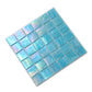 Light Teal Blue 12x12 Glossy Uniform square Glass Mosaic Tile (10 pack, 10 sq ft/case) - Sample