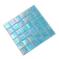 Light Teal Blue 12x12 Glossy Uniform square Glass Mosaic Tile (10 pack, 10 sq ft/case) - Sample
