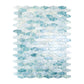 Aqua 11x12 Matte Elongated Hexagon Glass Mosaic Tile (10 pack, 8.6 sq ft/case)