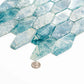 Aqua 11x12 Matte Elongated Hexagon Glass Mosaic Tile (10 pack, 8.6 sq ft/case)