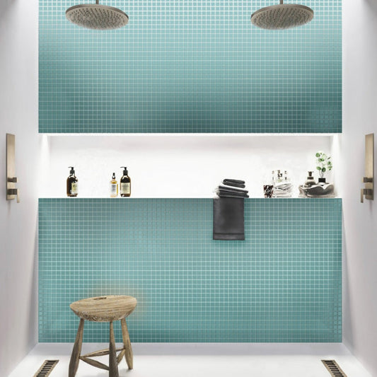 Sky Blue 12x12 Matte Square Glass Mosaic Tile (10 pack, 9.67 sq ft/case) - Sample