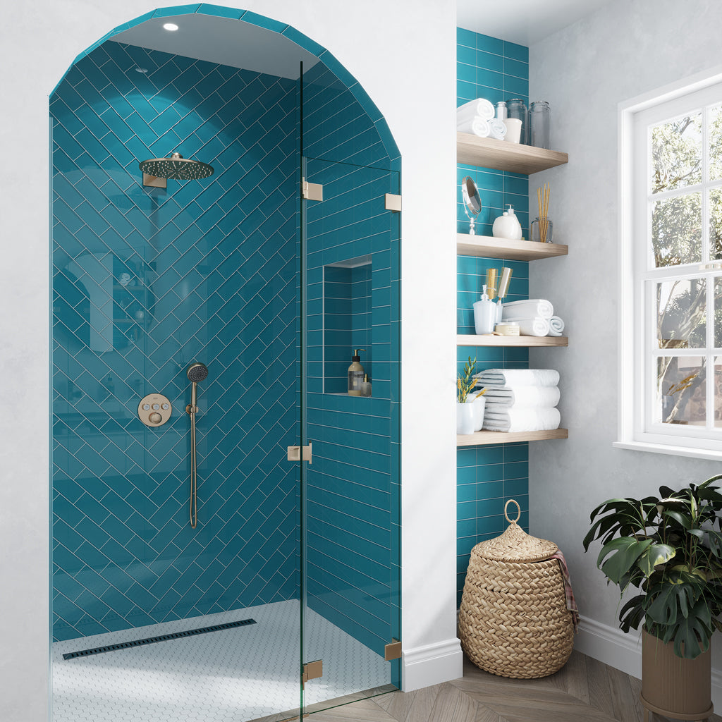 Sapphire Blue 3x6 Glossy Subway Glass Tile (40 pack, 5 sq ft/case)