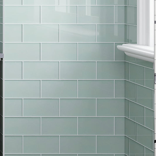 Blizzard Blue 3x6 Glossy Subway Glass Tile (40 pack, 5 sq ft/case)