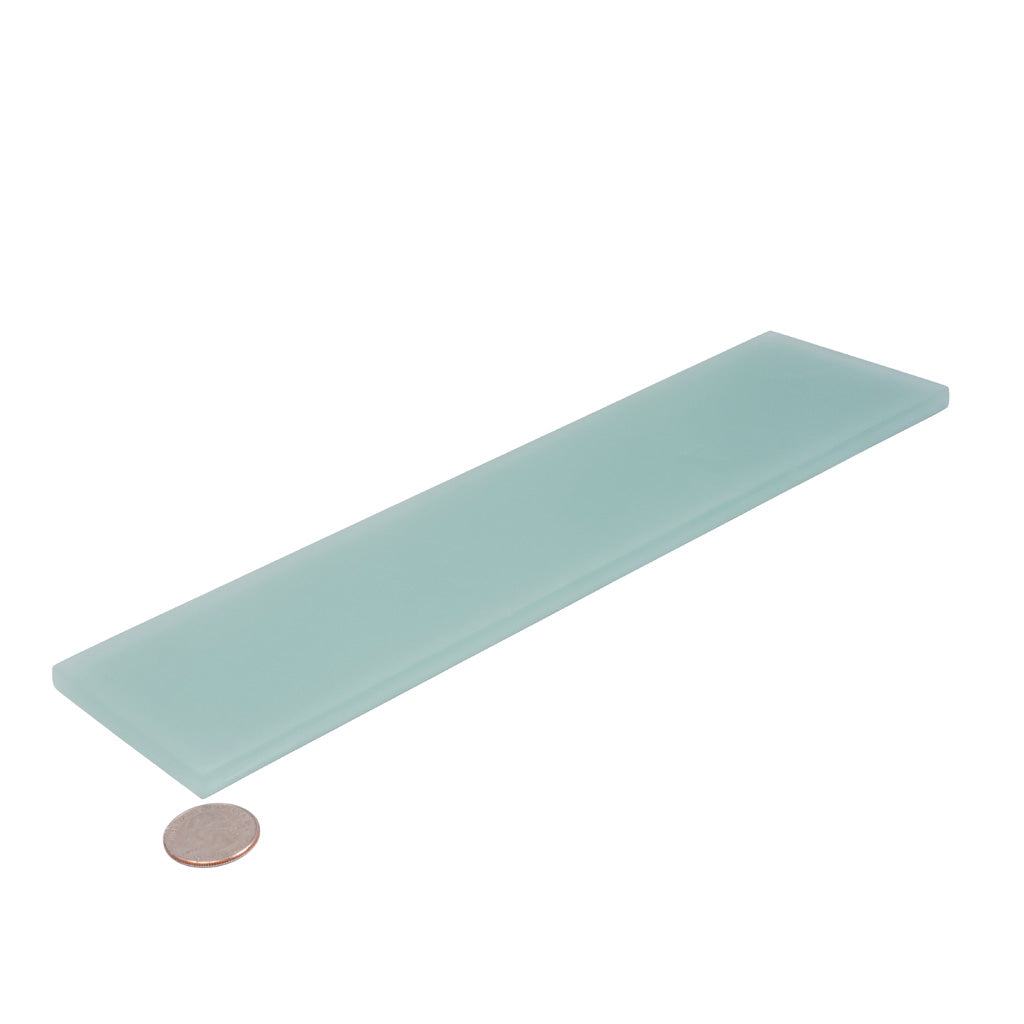 matte finish blizzard blue glass subway tile in 3x12 inch size suitable for wall and floor applications