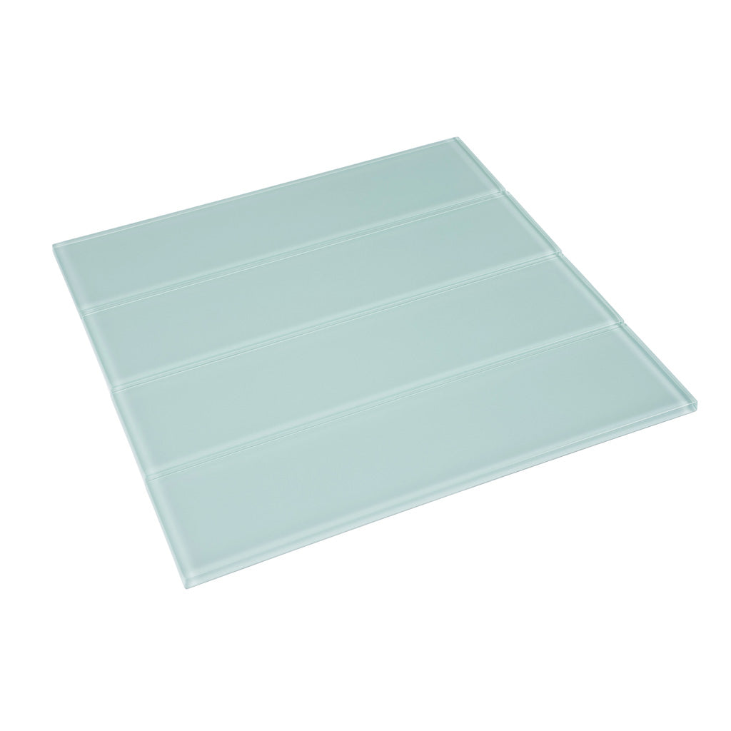 3X12 Blizzard Blue Polished Glass Tile 