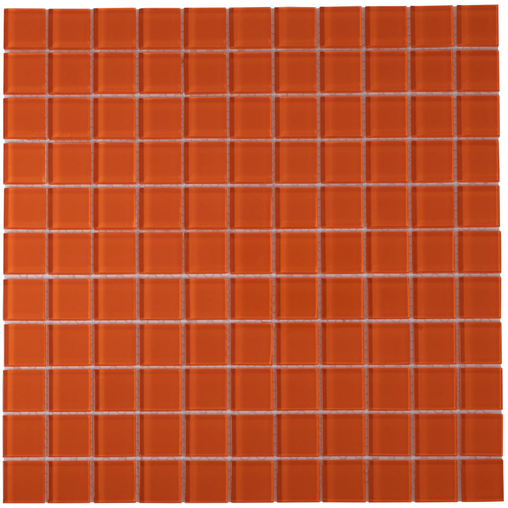 1x1 Orange Mosaic Tile