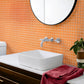 1x1 Orange Glass Tile