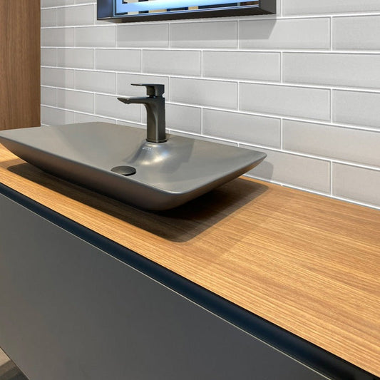 Lace White 3x12 Matte Subway Glass Tile (20 pack, 5 sq ft/case) - Sample