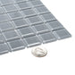 1x1 Gray Glass Mosaic Tile
