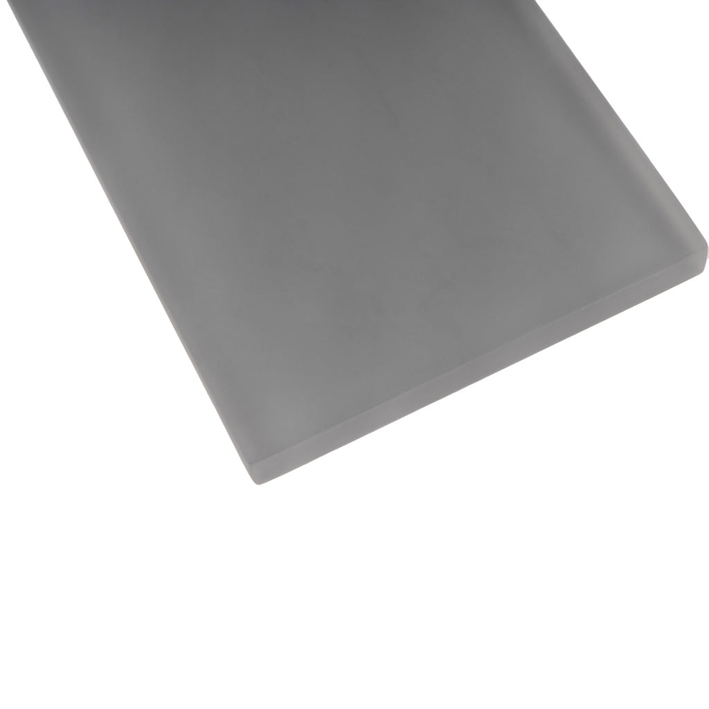Sleek Coin Gray Glass Tile