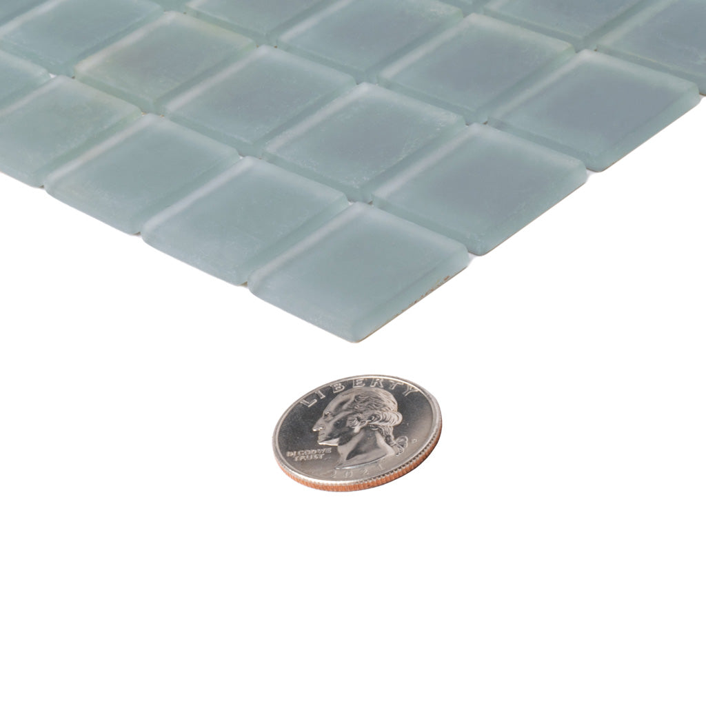 12x12 Coin Gray Glass Tile