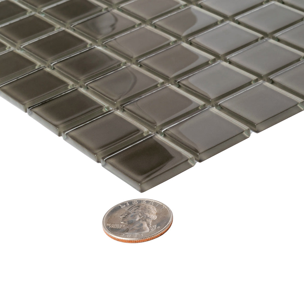 1X1 Ash Gray Polished Tile