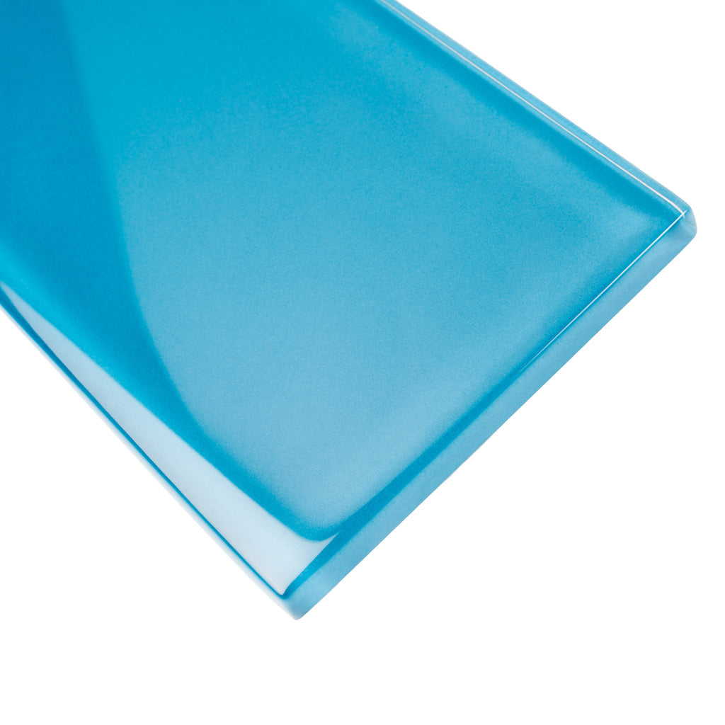 3x12 Cerulean Blue Glass Tile