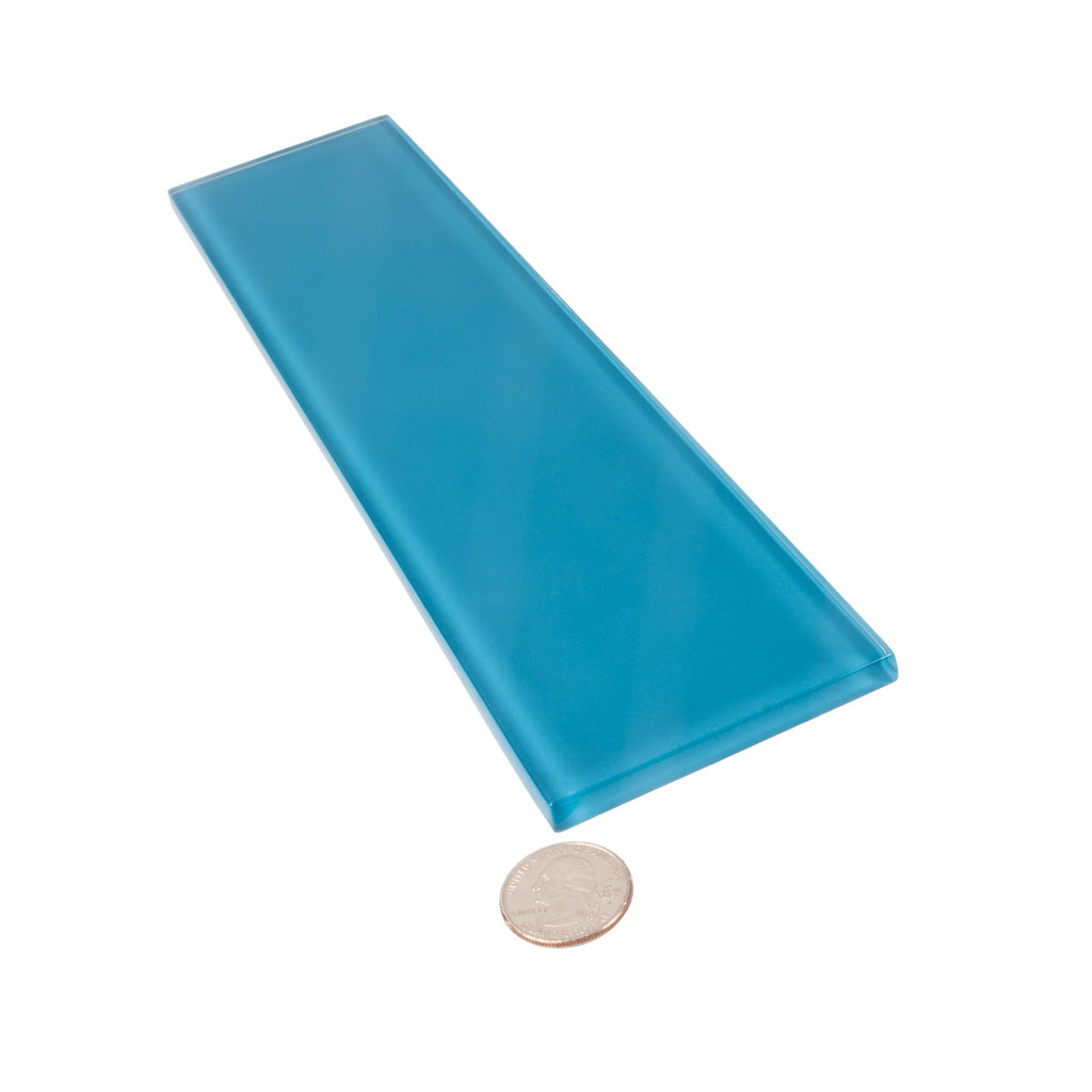 3x12 Cerulean Blue Polished Tile