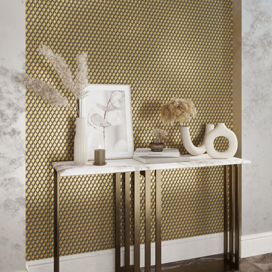 Gold 11x11 Glossy Diamond Glass Mosaic Tile (10 pack, 8.55 sq ft/case)