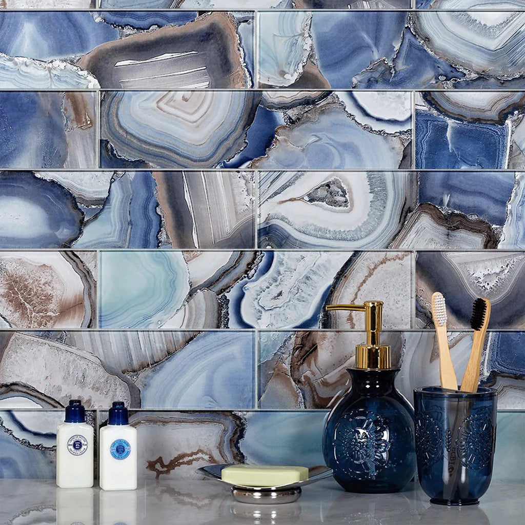 Sea Blue Glass Tile