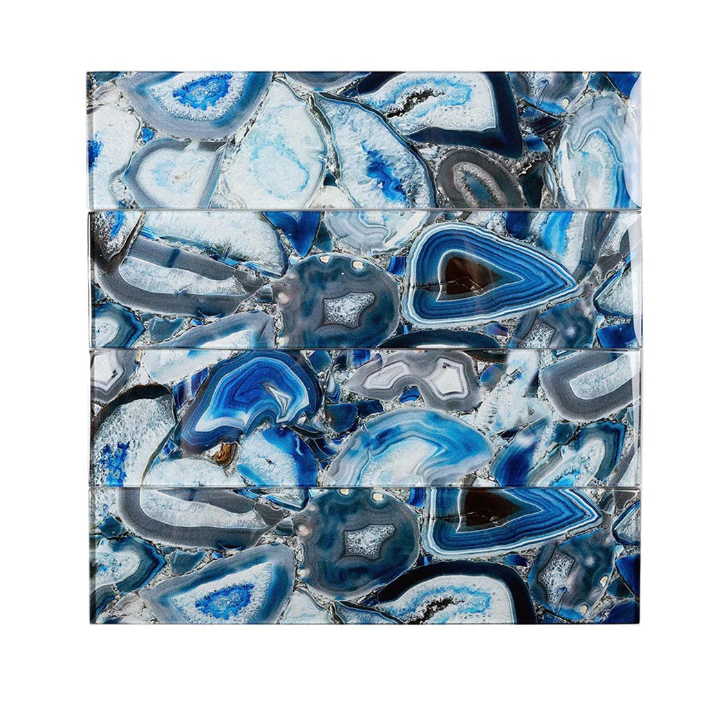 Blue Glossy Glass Tile