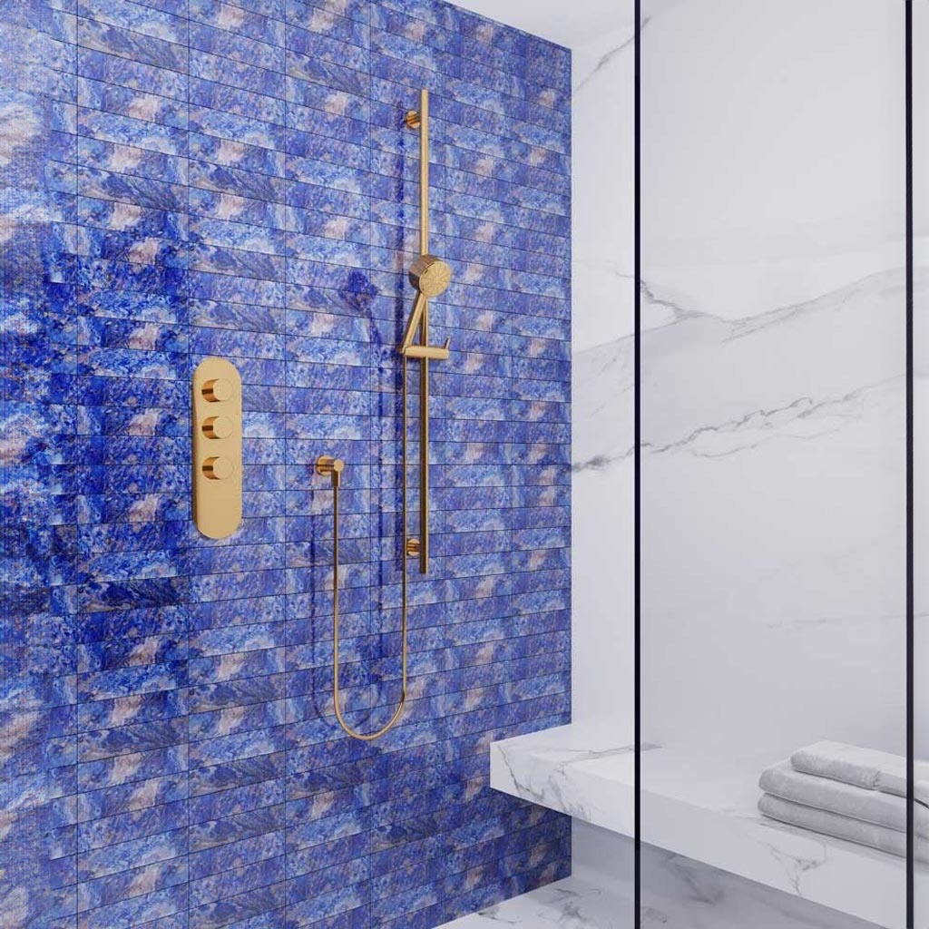 3x12 Cobalt Blue Glossy Glass Wall and Floor Tile 