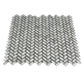 12x12 Silver Herringbone Glass Tile