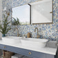 Light Blue 11x11 Glossy Hexagon Glass Mosaic Tile (10 pack, 8.63 sq ft/case)