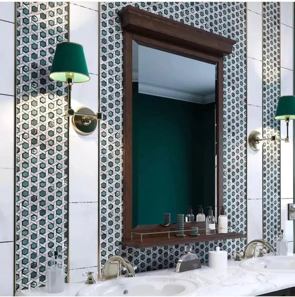 Teal Green Glass Tile