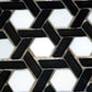 12x12 Black and White Polished Tile