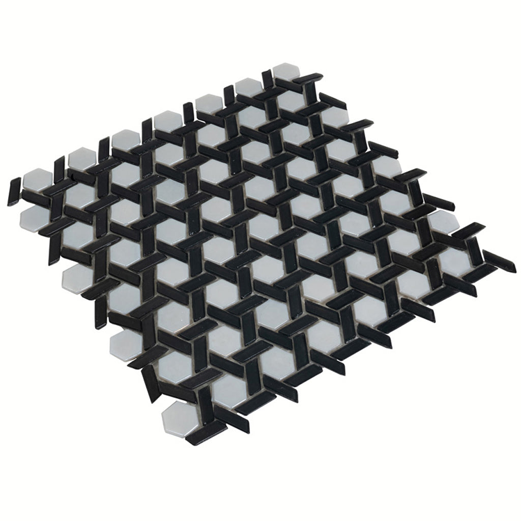 12x12 Black and White Wall Tile