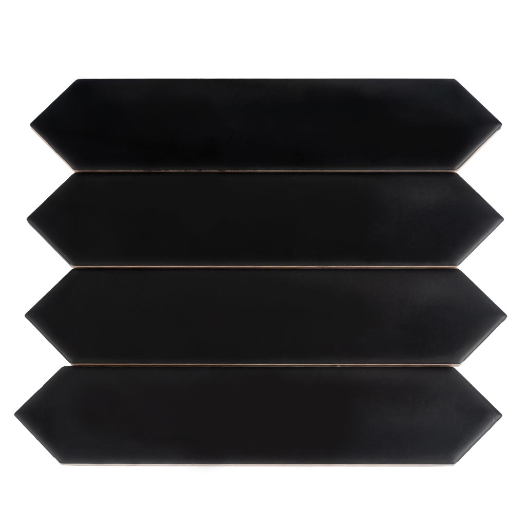 Black Matte Picket Ceramic Tile