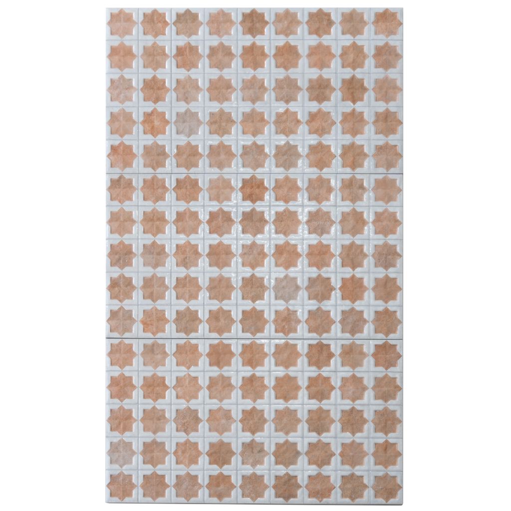 Nude Beige White 12x22 Matte Glossy Rectangle with Star Details Porcelain Large Format Tile (7 pack, 13.03 sq ft/case)