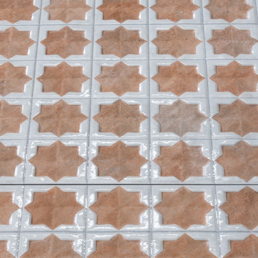 Nude Beige White 12x22 Matte Glossy Rectangle with Star Details Porcelain Large Format Tile (7 pack, 13.03 sq ft/case)