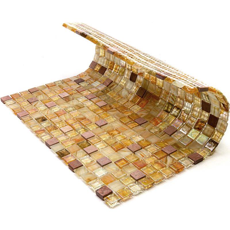 Beige Pearl 12x12 Glossy Uniform Square Glass Mosaic Tile (20 pack, 18.69 sq ft/case)
