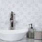 White Gray 12x12 Brick Polished Marble Mosaic Tile (5 pack, 5 sq ft/case) - Sample