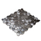Pebble Gray 12x12 Polished Multi-shaped Metal Mosaic Tile (5 pack, 5.17 sq ft/case) - Sample