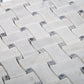 White 12x12 Polished Basketweave Marble Mosaic Tile (5 pack, 5 sq ft/case) - Sample