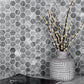 Gray 11x12 Polished Hexagon Marble Mosaic Tile (5 pack, 4.71 sq ft/case) - Sample
