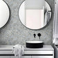 12x12 Gray Penny Round Glass Tile