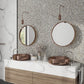 Glacier Gray 12x12 Penny Round Glossy Glass Mosaic Tile (10 pack, 10.34 sq ft/case)