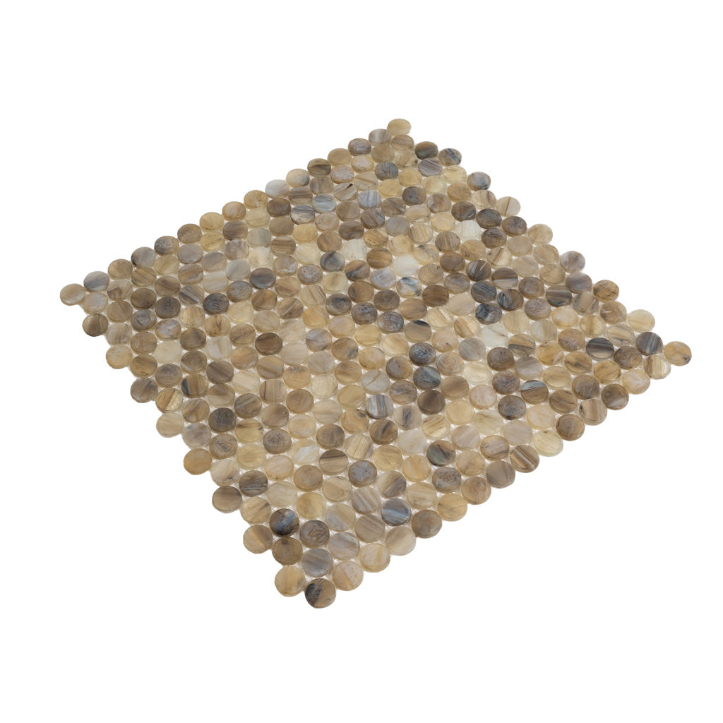 Beige Penny Round Mosaic Tile
