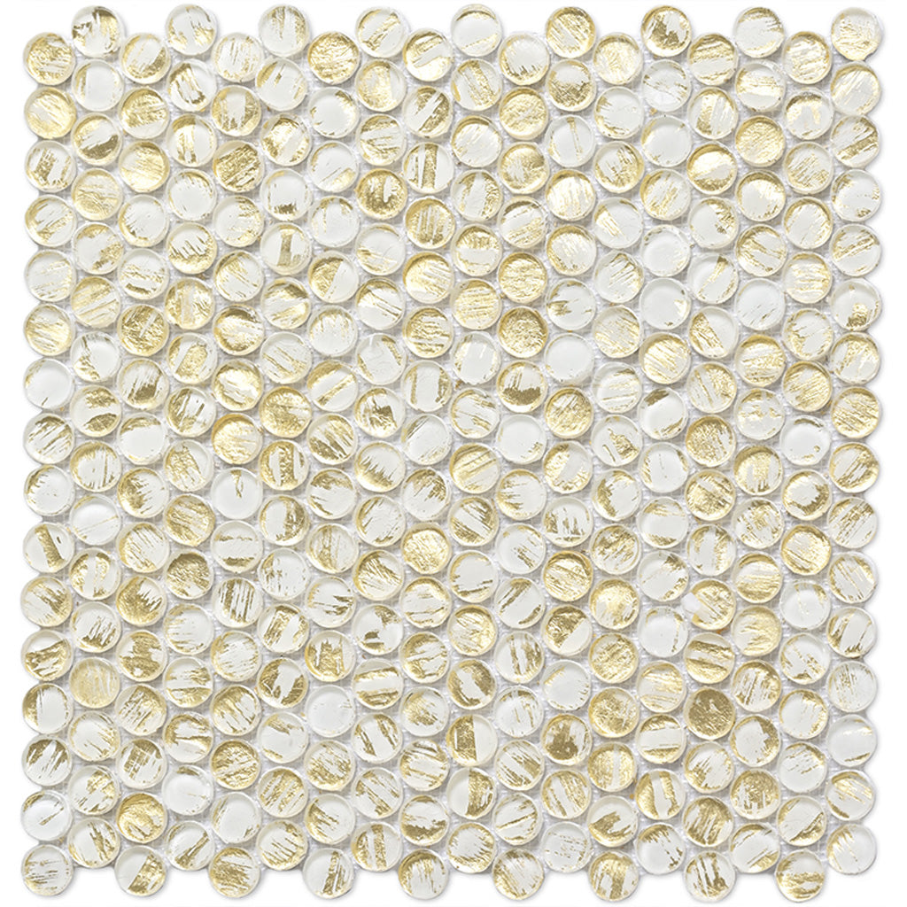 White and Gold Glass Tile