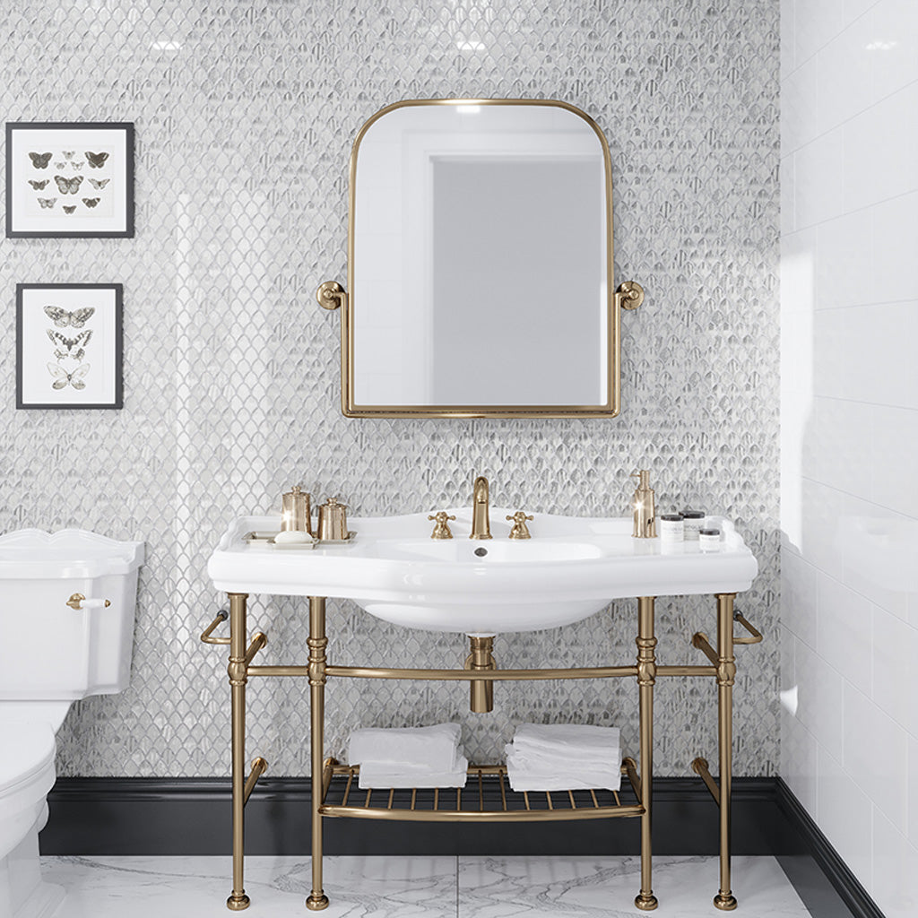 11x11 Silver Glossy Glass Mosaic Wall and Floor Tile