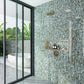 Blue and Silver Glossy Tile