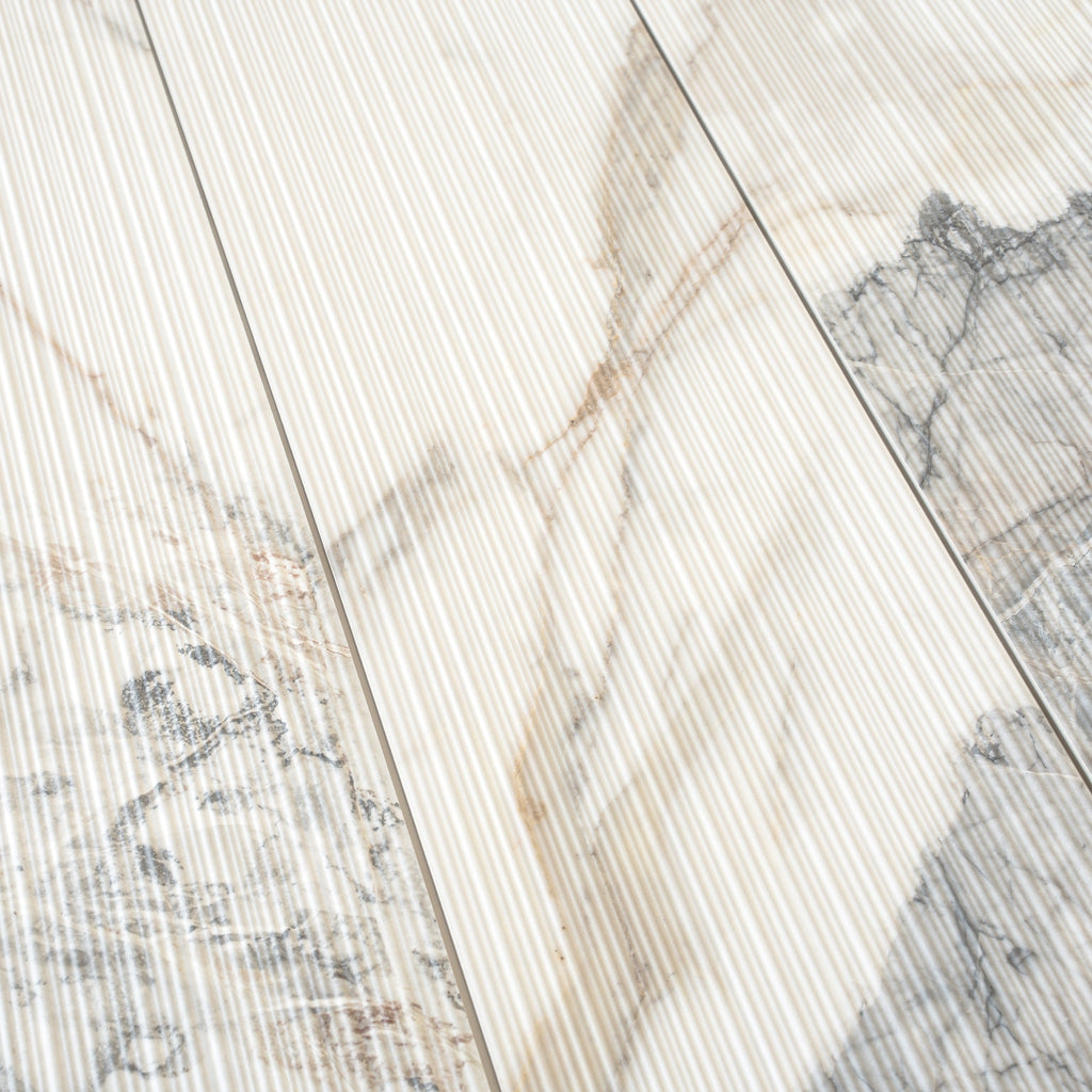 Cool White with Subtle Gray 12x48 Matte Porcelain Large Format Tile (3 pack, 11.63 sq ft/case) - Sample