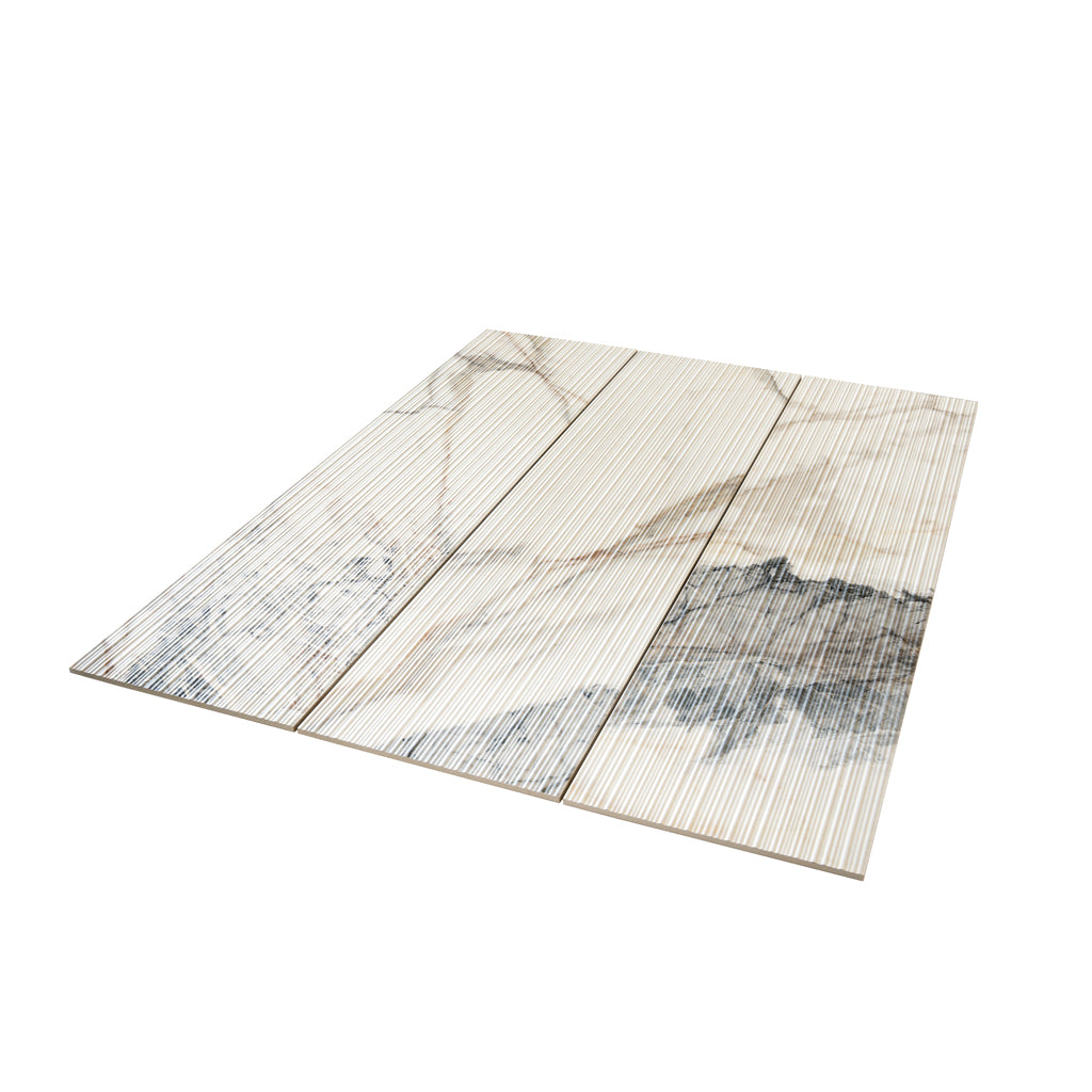 Cool White with Subtle Gray 12x48 Matte Porcelain Large Format Tile (3 pack, 11.63 sq ft/case)
