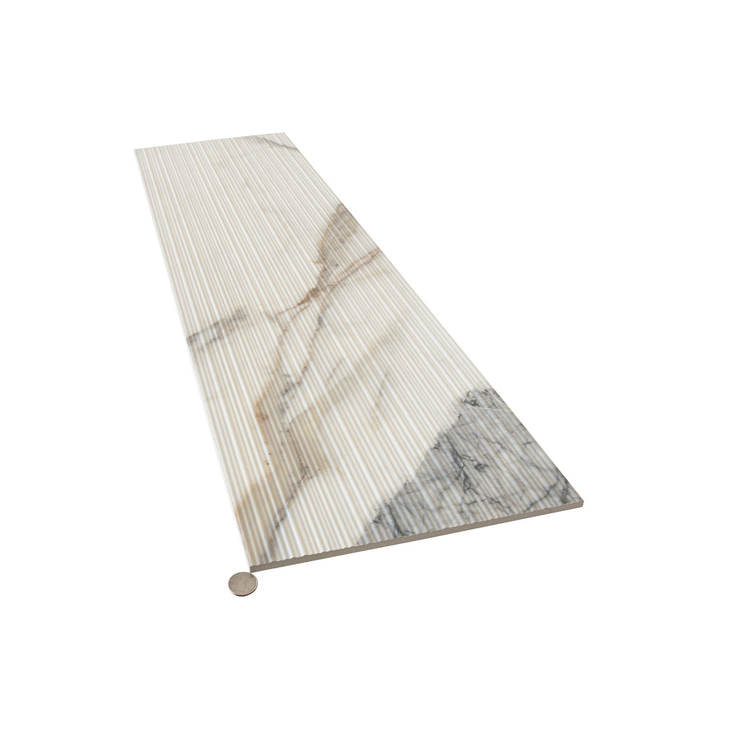 Cool White with Subtle Gray 12x48 Matte Porcelain Large Format Tile (3 pack, 11.63 sq ft/case)